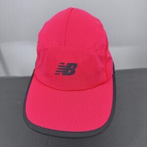 New Balance 5 Panel Performance Hat 500142 669 Pink Running Cap‎ Reflective